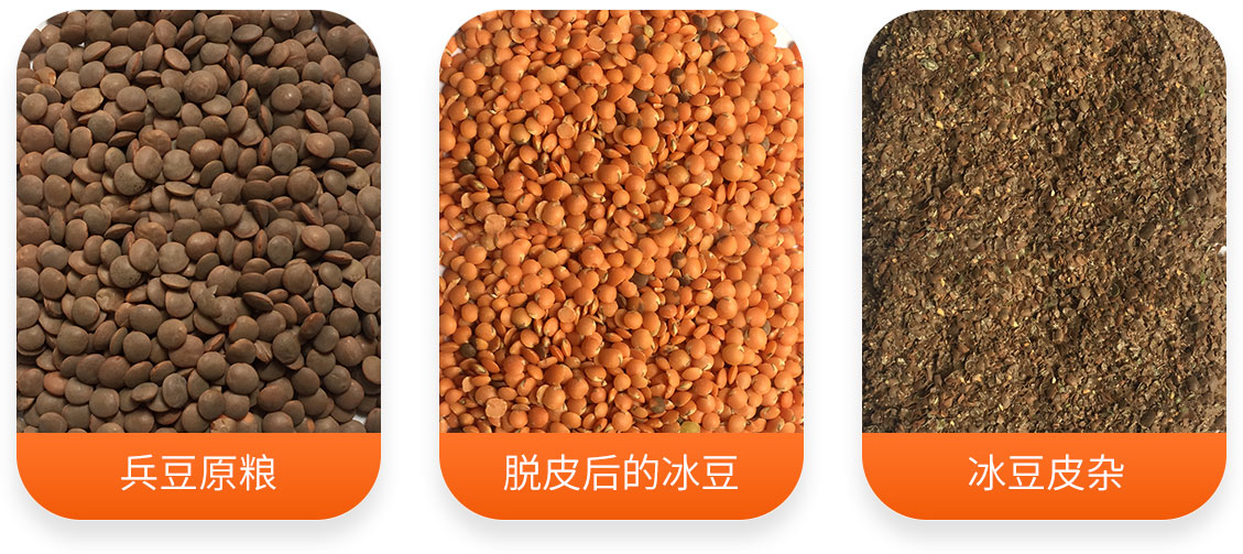 YTB系列兵豆脫皮機產成品圖